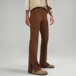 LULULEMON GROOVE HR SPLIT HEM FLARE PANT *NULU IN ROASTED BROWN SZ 10 NWT